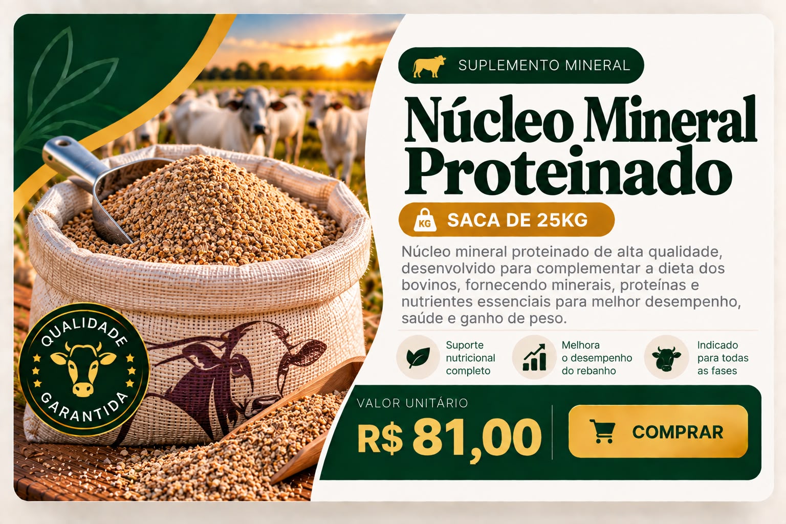 Núcleo Mineral Proteinado